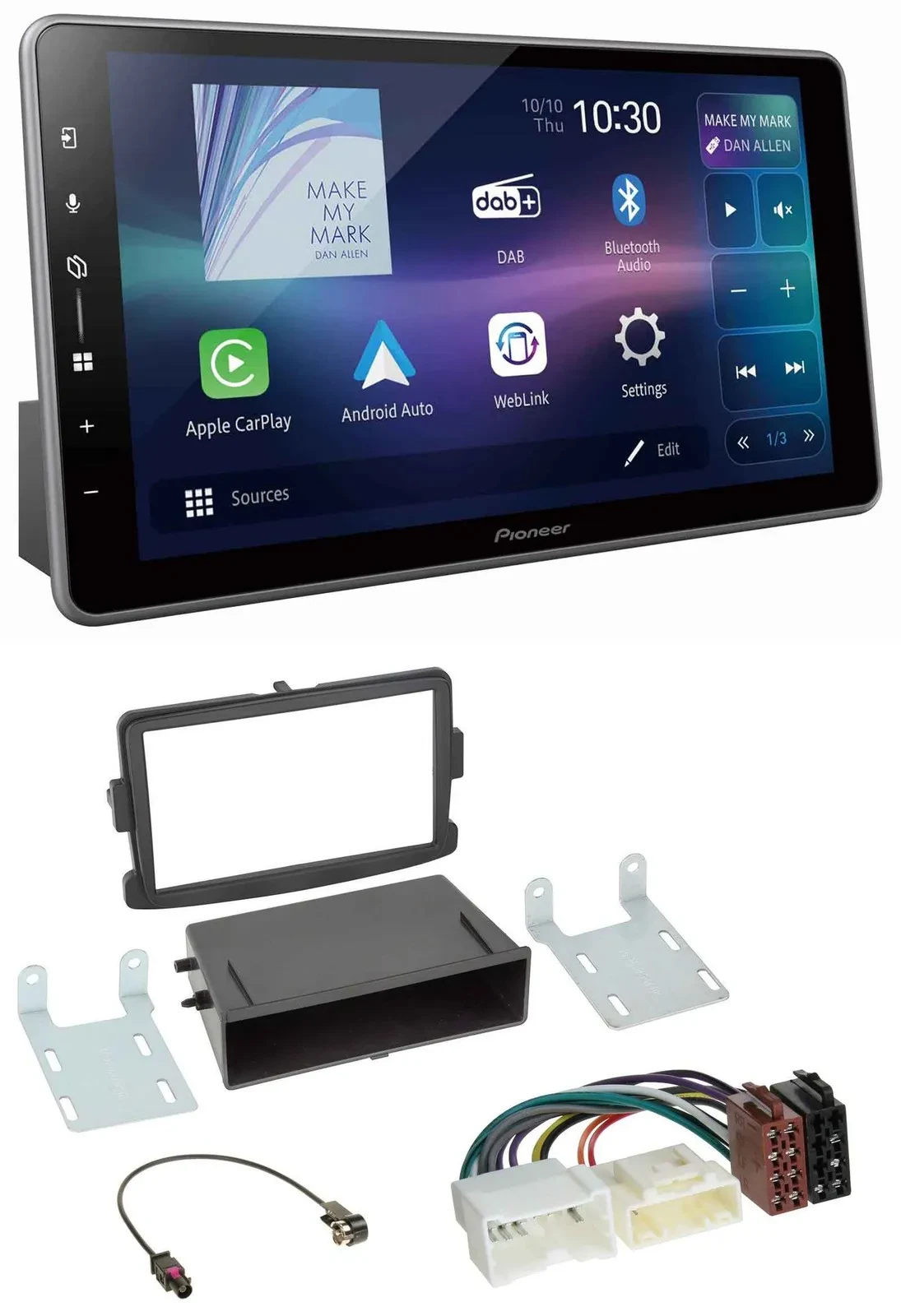 Pioneer Bluetooth USB DAB MP3 Autoradio für Dacia Logan Sandero Opel Vivaro