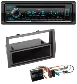Автомагнитола Kenwood MP3 Bluetooth DAB USB CD для Citroen Jumper 2006–2011 (Quadlock)