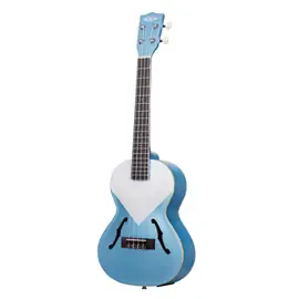 Укулеле Kala KA-JTE Archtop Acoustic-Electric Tenor Ukulele, Lake Shore Blue