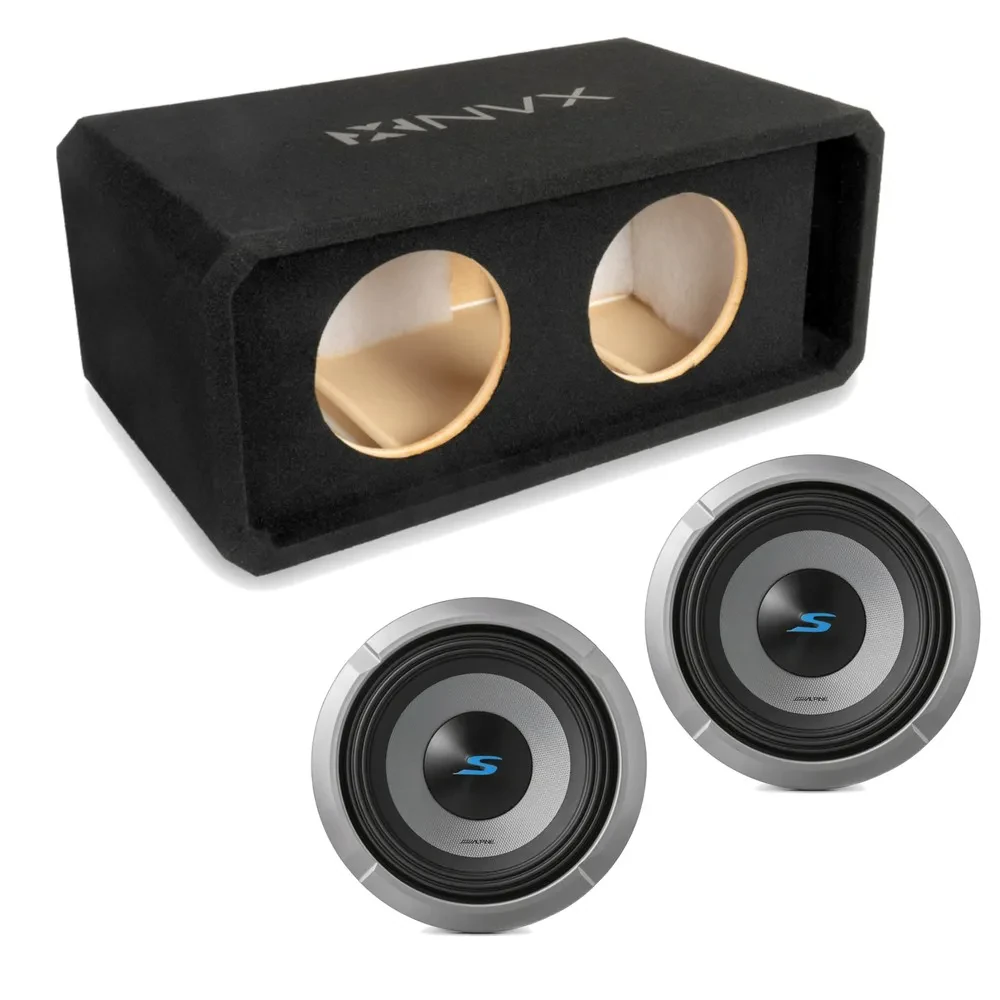 Сабвуфер пассивный для автомобиля NVX NE82P 2 x 8", щелевой фазоинвертор, 3/4" MDF, с 8" сабвуфером