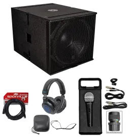 Avante Audio Imperio Pro IMP118 18" Active Subwoofer w/DSP+Mic+Headphones+Cable