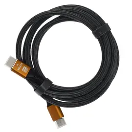 00-00027311 Кабель Ultra High Speed HDMI (m)-HDMI (m) 2.0м нейлон ver.2.1 8K 60Hz, серый, GoPower