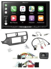 Pioneer 2DIN Lenkrad USB DAB DVD Bluetooth Autoradio für Kia Rio 11-15 UB anthra