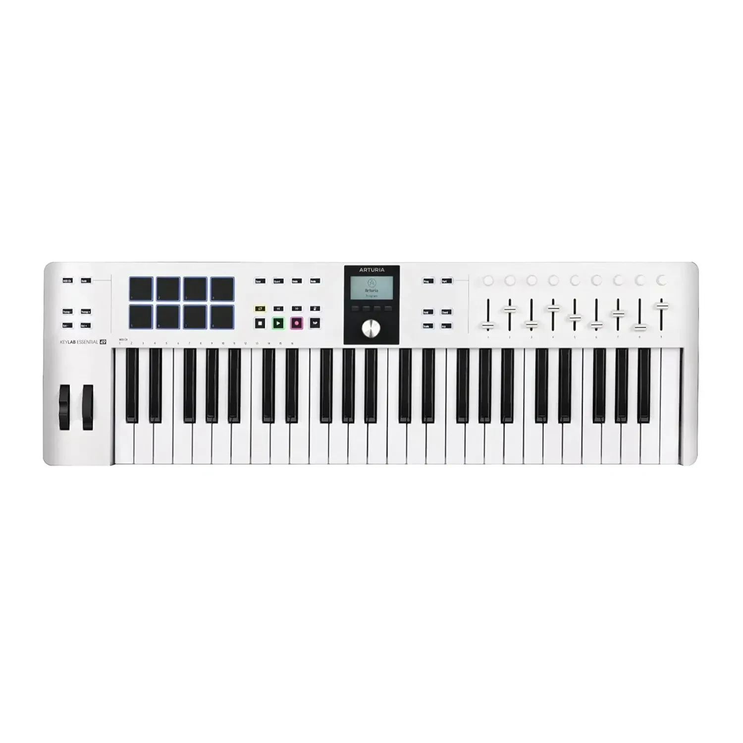 Arturia KeyLab Essential 49 mk3 MIDI Keyboard Controller White for Stage Use
