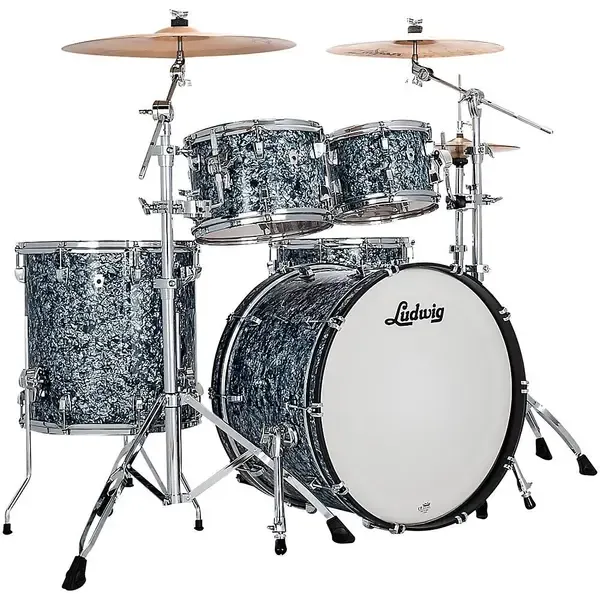 Ударная установка акустическая Ludwig NeuSonic 4-Piece Mod 2 Shell Pack With 22" Bass Drum Satin Blue Pearl