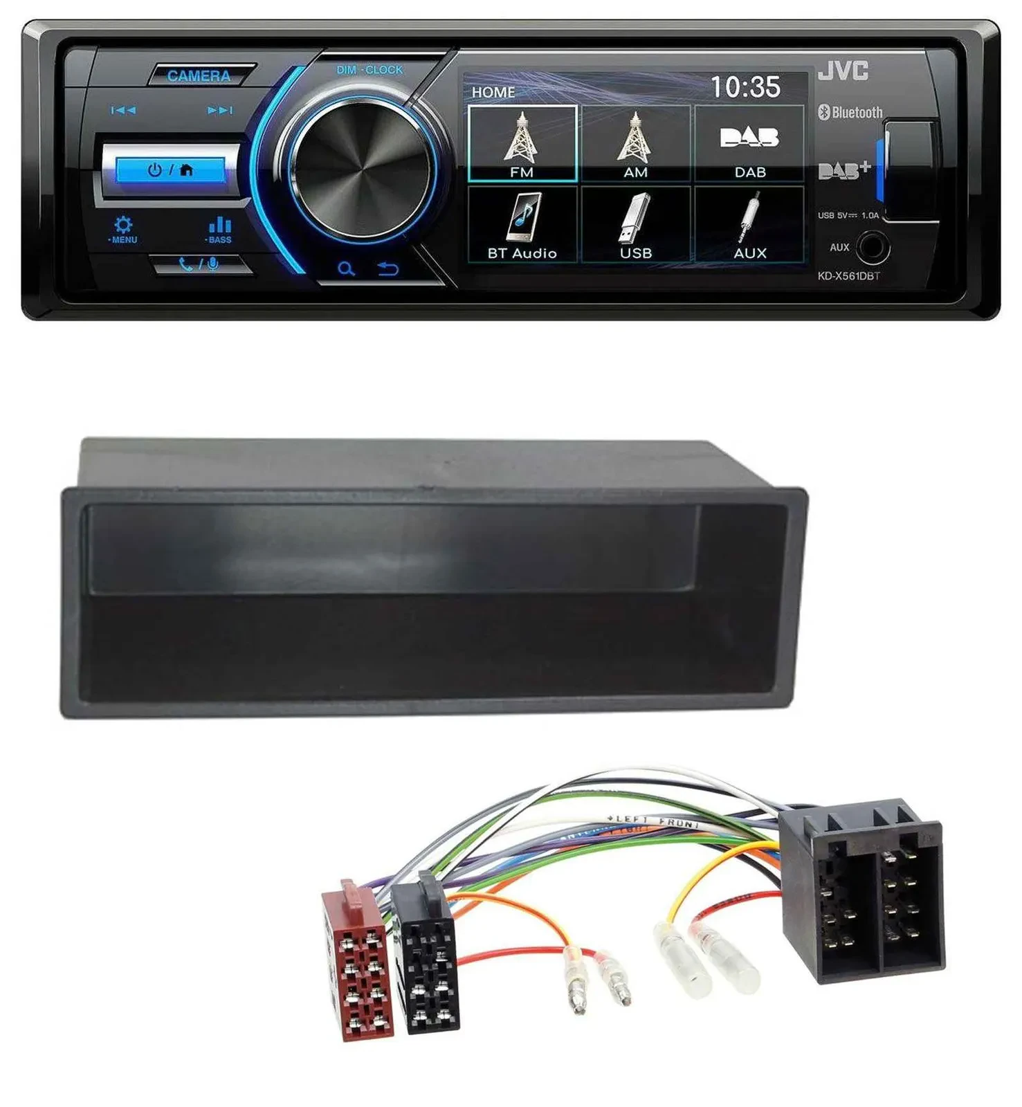 Автомагнитола JVC Bluetooth MP3 USB DAB для Mercedes A‑Klasse, M‑Klasse, Vaneo, VW Pass