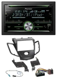 Pioneer Bluetooth MP3 DAB 2DIN USB CD Autoradio für Ford Fiesta 10-17 schwarz