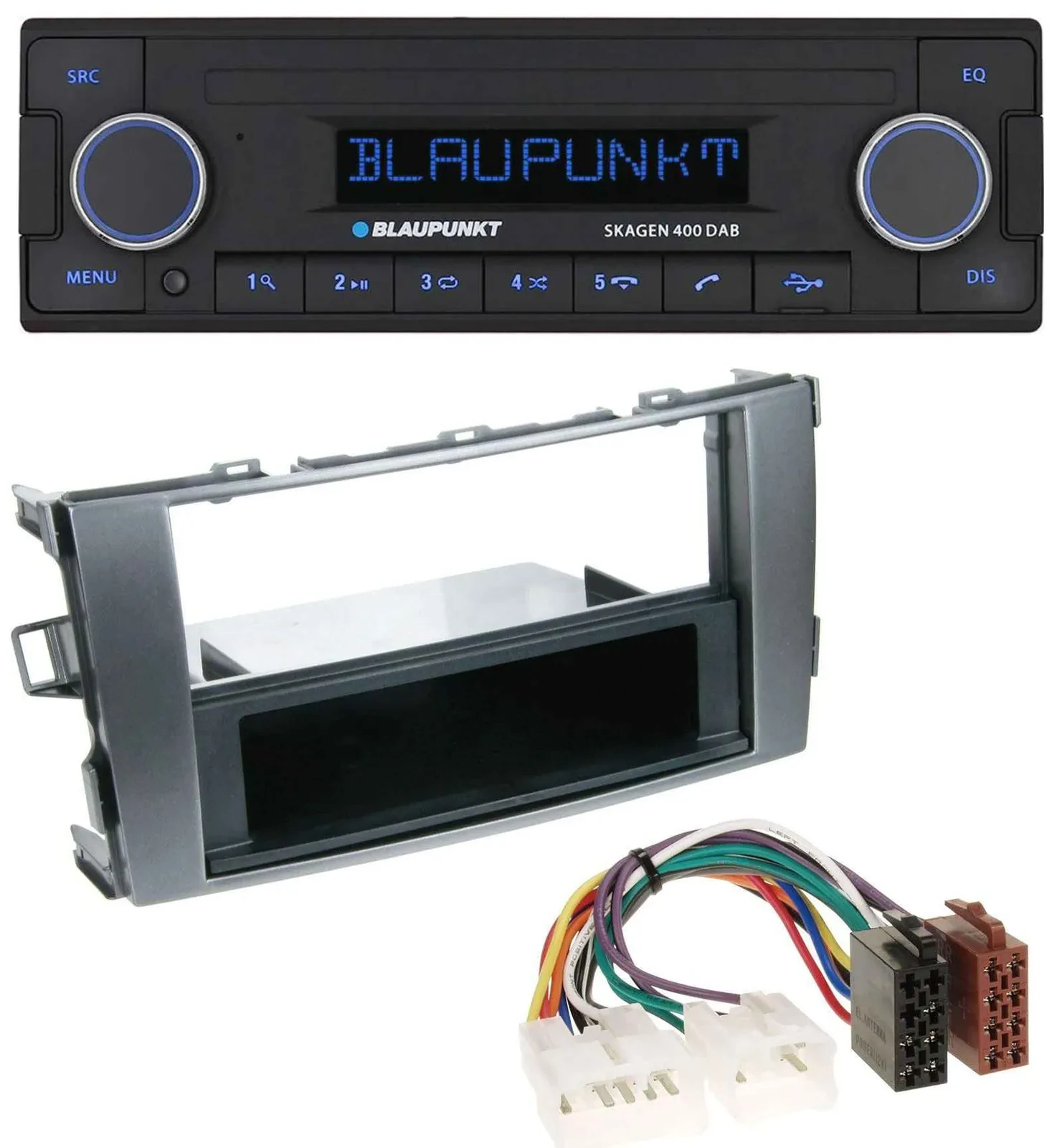 Blaupunkt DAB USB Bluetooth MP3 Autoradio für Toyota Auris 07-12 anthrazit-grau