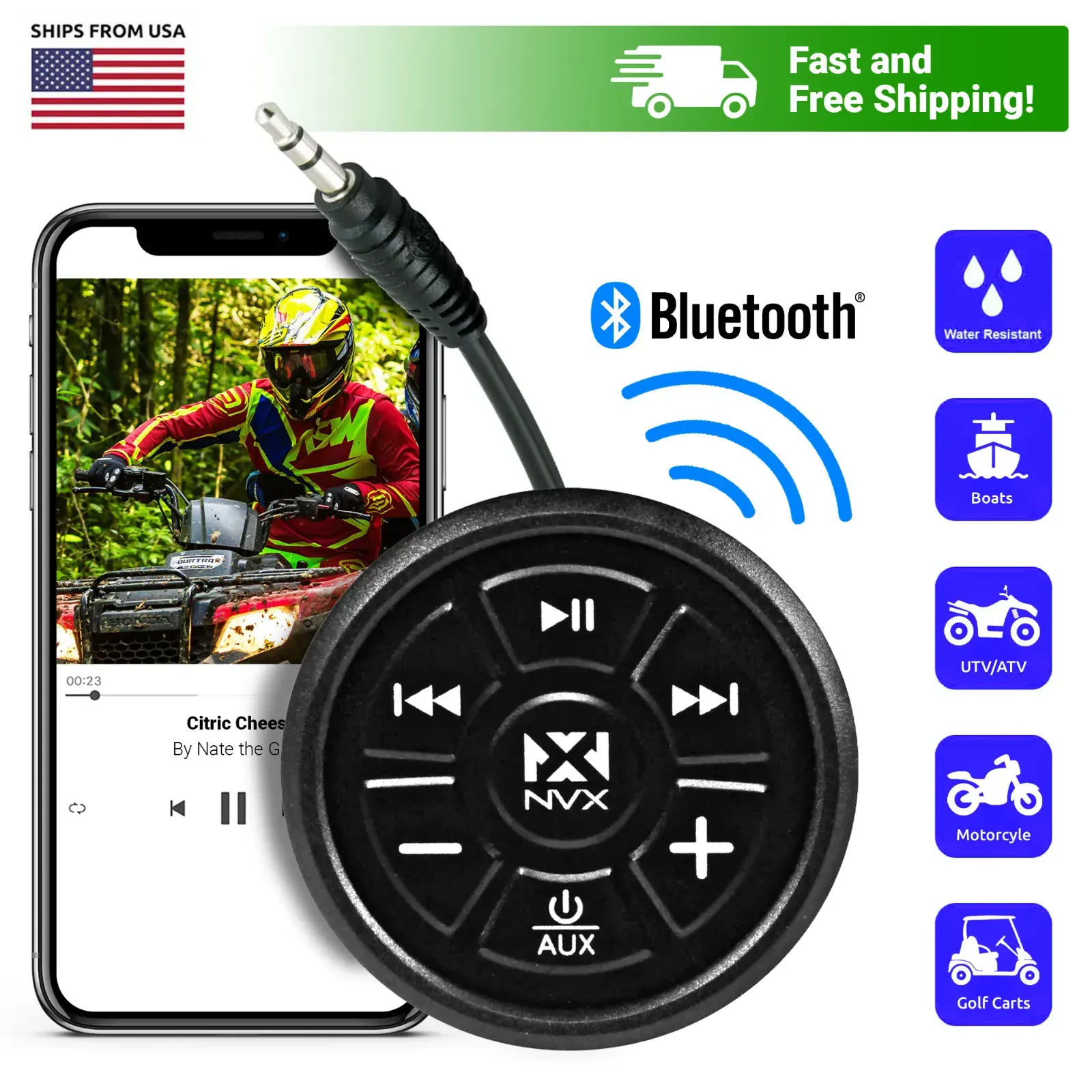 Bluetooth-ресивер NVX XUBT4 с пультом ДУ