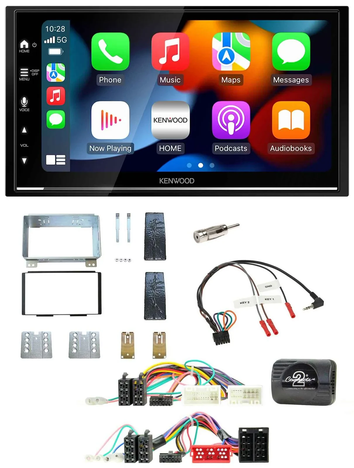 Kenwood DAB USB Bluetooth 2DIN Lenkrad Autoradio für KIA Carnival II VQ 2006-201