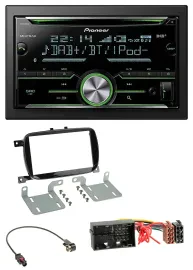 Pioneer Bluetooth MP3 DAB 2DIN USB CD Autoradio für Fiat 500X ab 2016 klavierlac