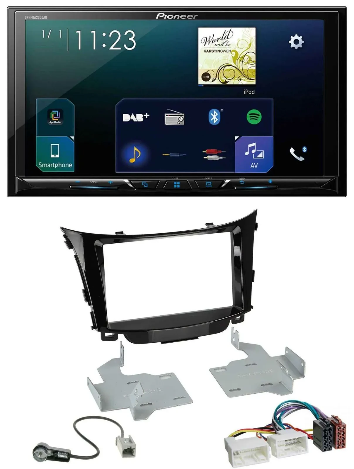 Автомагнитола для Hyundai i30 (с 2012) Pioneer 2-DIN Bluetooth USB DAB MP3