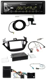 Pioneer Bluetooth DAB USB Lenkrad Autoradio für Opel Adam ab 2013 Corsa E Ablage
