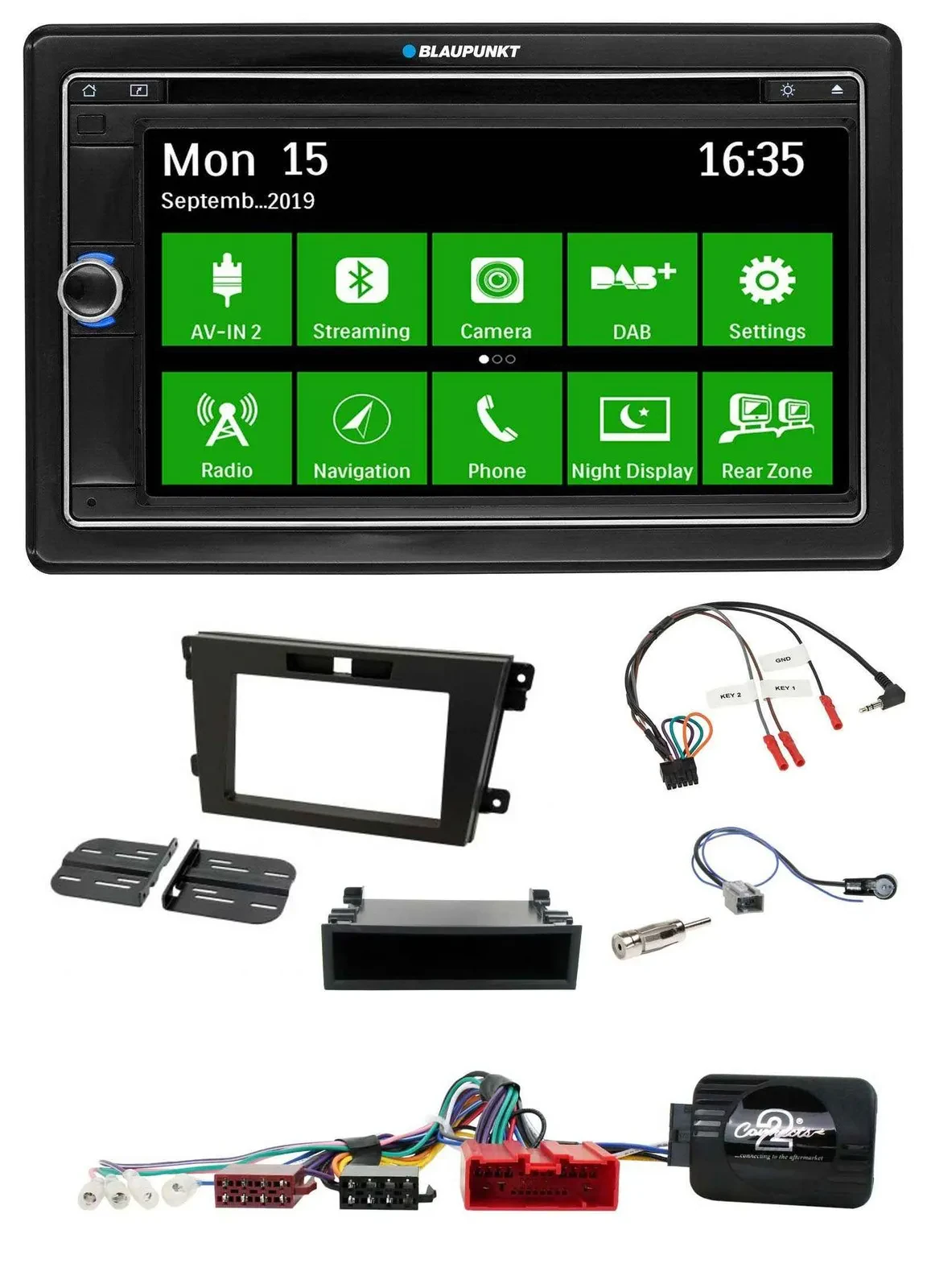 Blaupunkt Bluetooth 2DIN Lenkrad DAB USB TMC Navigation für Mazda CX-7 2008-2010