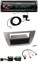 Автомагнитола для Seat Toledo/Altea 2004–2009 Pioneer Bluetooth, DAB, USB, поддержка управления на руле, антрацит