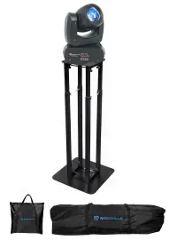 Rockville Rock Beam DC DJ Club Stage Moving Head Light+8 ft Black Totem Stand