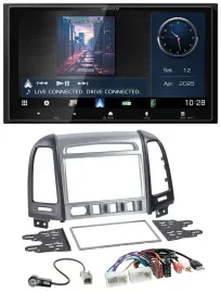 Kenwood Bluetooth 2DIN USB DAB MP3 Autoradio für Hyundai Santa Fe AUX USB 4 Scha