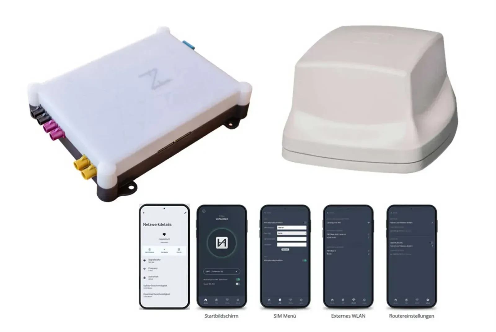 Dietz CamperNet Pro Dachantenne 4x4 Kabel zentral CN2-PRO-4x4-Z