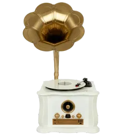 Виниловый проигрыватель (Грамофон) Alive Audio Gramophone White (CD, FM-радио, USB)