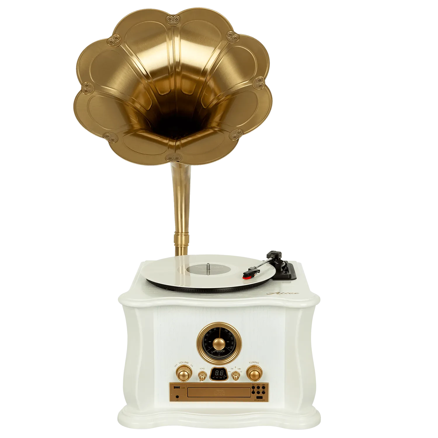 Виниловый проигрыватель (Грамофон) Alive Audio Gramophone White (CD, FM-радио, USB)