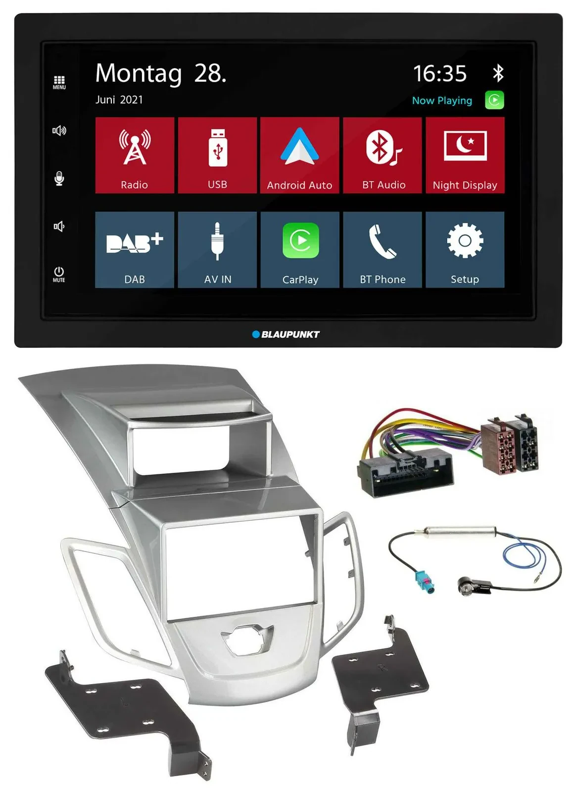 Blaupunkt MP3 Bluetooth DAB 2DIN USB Autoradio für Ford Fiesta 2010-17 Display s