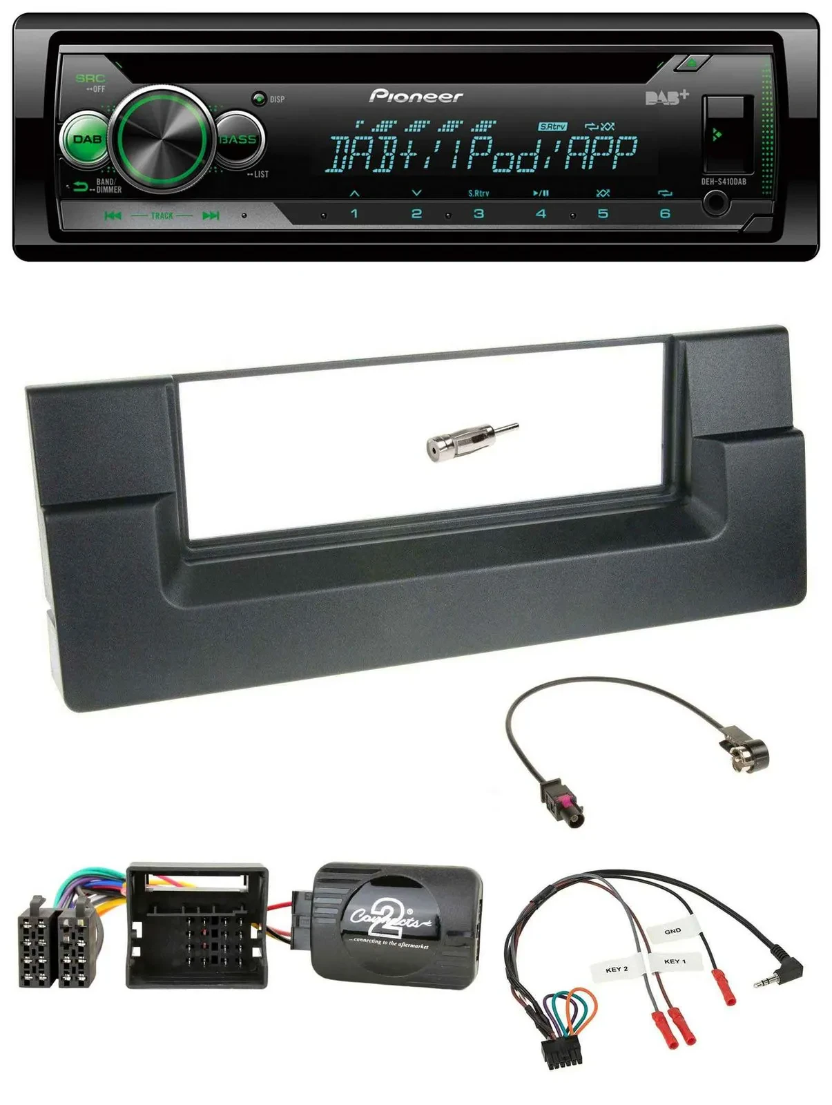 Автомагнитола для BMW 5 Series E39 (2001–2004) Pioneer USB MP3 DAB CD Quadlock