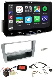 Автомагнитола Alpine Bluetooth USB DAB для Honda Civic 2001-2003, серебристая