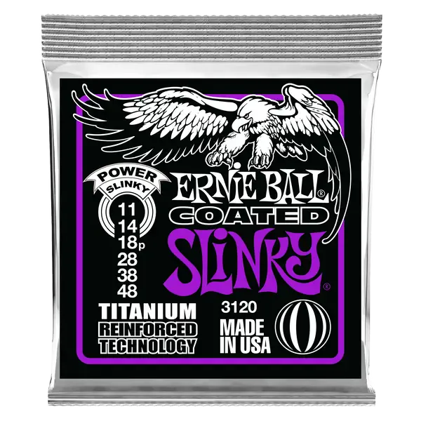 Струны для электрогитары Ernie Ball 3120 Power Slinky Coated Titanium RPS 11-48