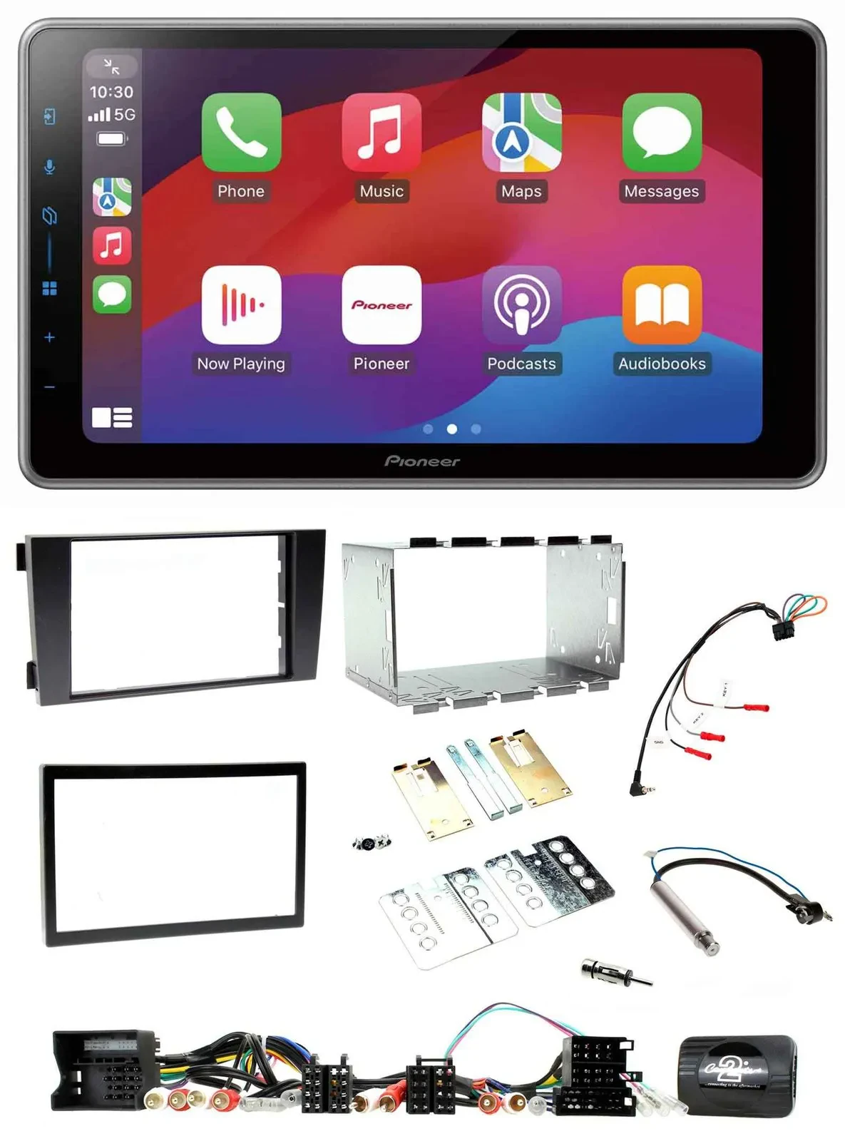 Pioneer Lenkrad USB DAB Bluetooth 2DIN Autoradio für Audi A6 C5 2001-2004 Aktivs