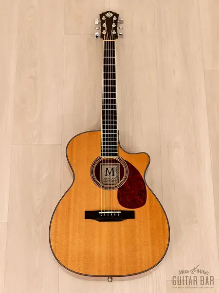 Электроакустическая гитара Morgan OM Cutaway Orchestra Model Flame Koa Kanada 1999 w/Case