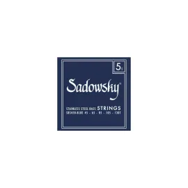 SADOWSKY Blue Label Bass String Set, Stainless Steel, 5-Saiter, 045-130