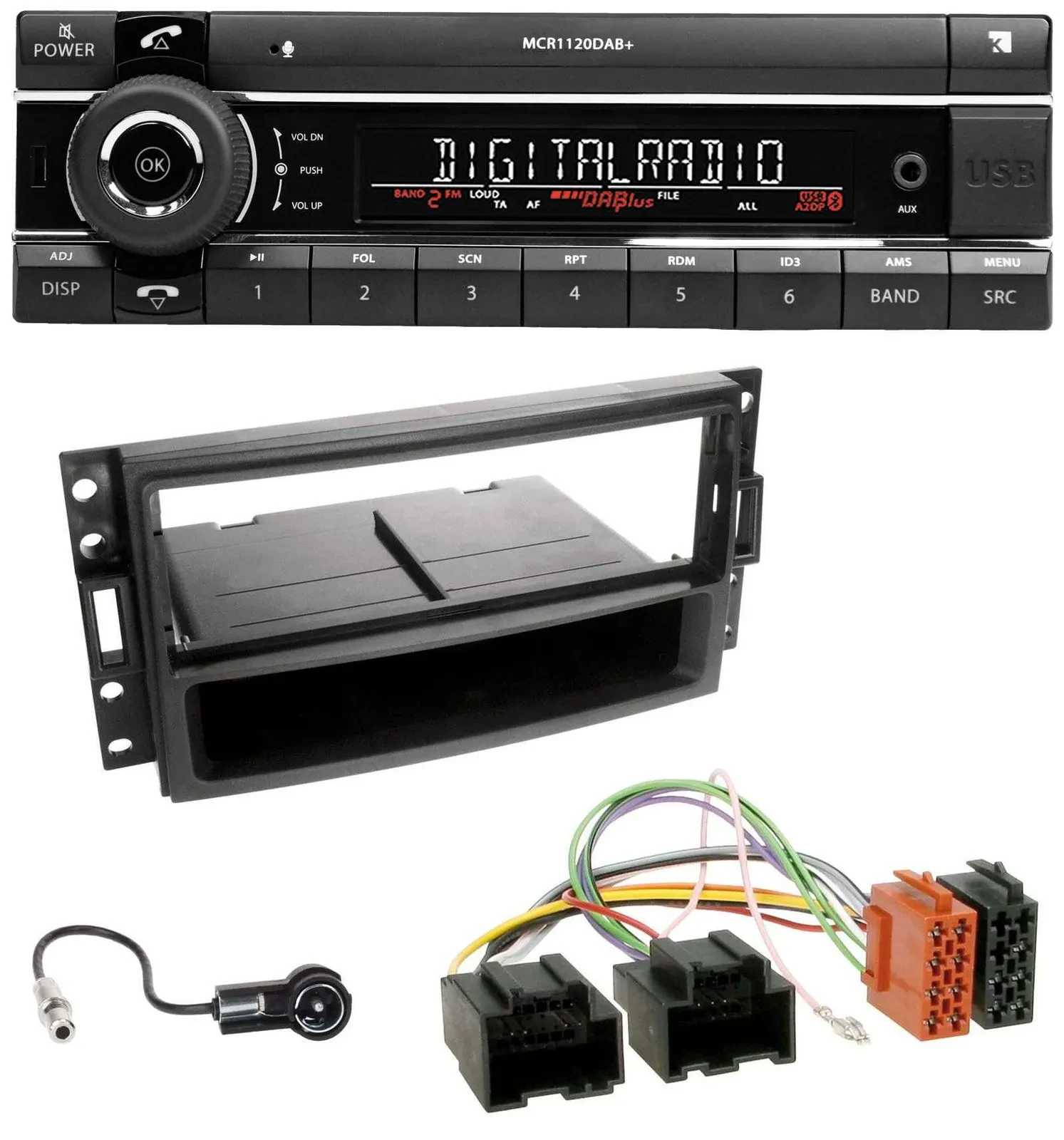Kienzle Bluetooth MP3 USB DAB Autoradio für Chevrolet Corvette Uplander 05-13