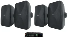 Настенная акустика JBL WET-6525B Black с усилителем (4 штуки)