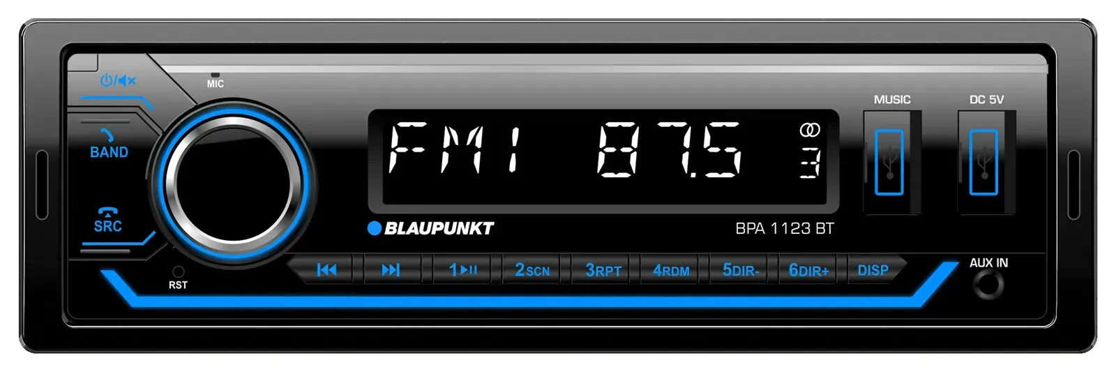 Автомагнитола Blaupunkt BPA 1123 BT Bluetooth, USB, AUX, MP3