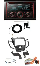 Pioneer 2DIN MP3 DAB USB CD Bluetooth Autoradio für Ford Fiesta 08-10 schwarz