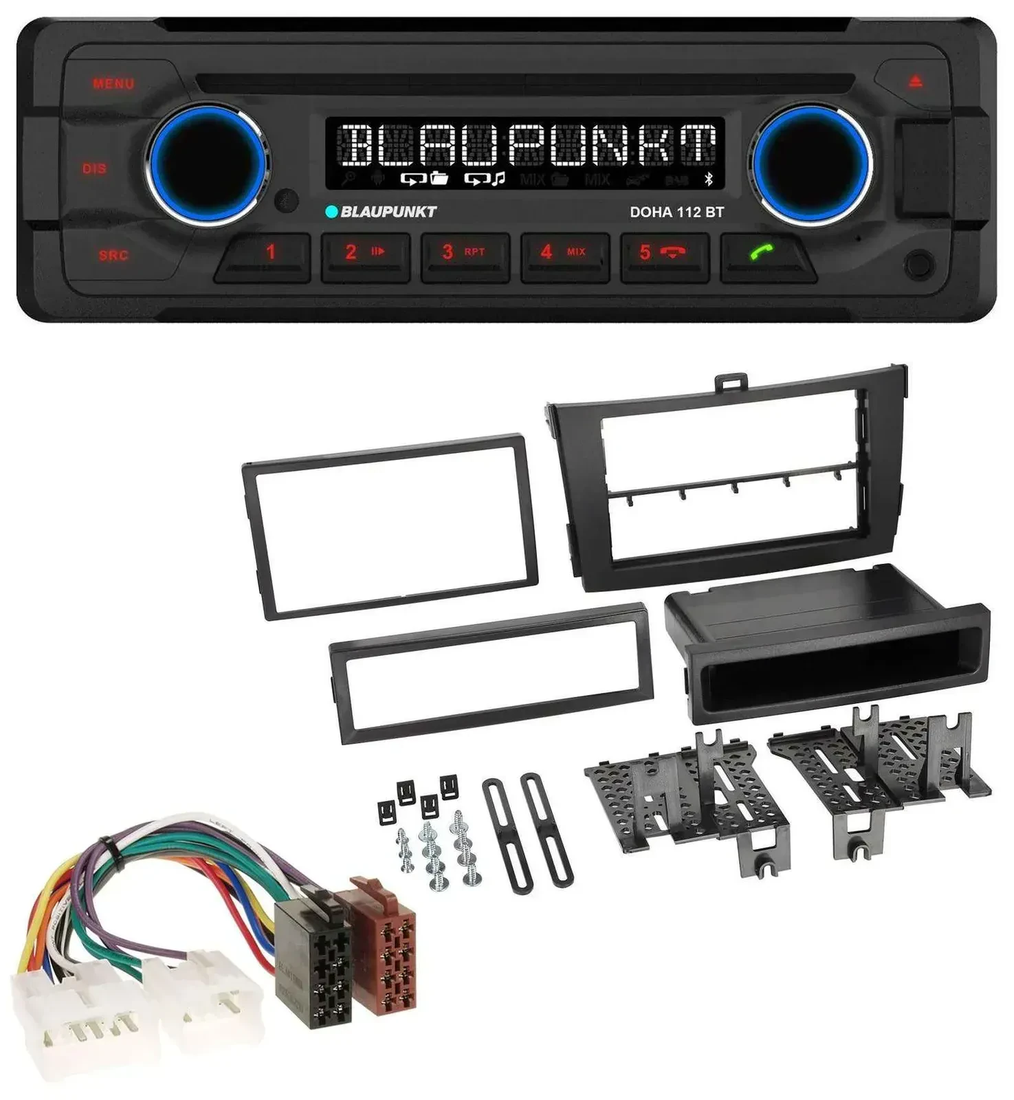 Blaupunkt AUX MP3 CD Bluetooth USB Autoradio für Toyota Corolla ab 2009 schwarz