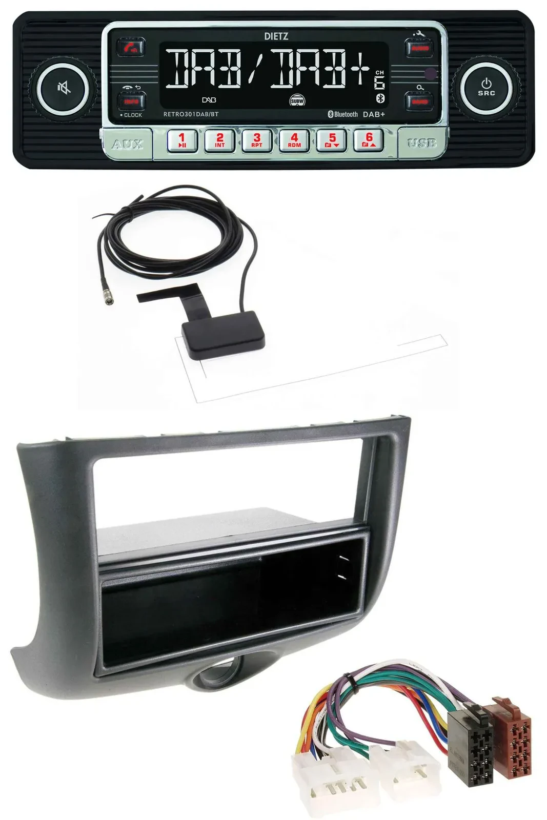Dietz DAB Bluetooth USB MP3 Autoradio für Toyota Yaris (1999-2003)