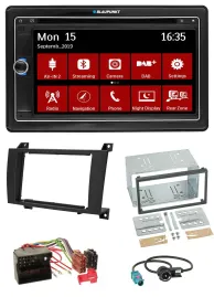 Автомагнитола для Mercedes SLK R171 Blaupunkt 2DIN, Bluetooth, DAB, USB, DVD, MP3