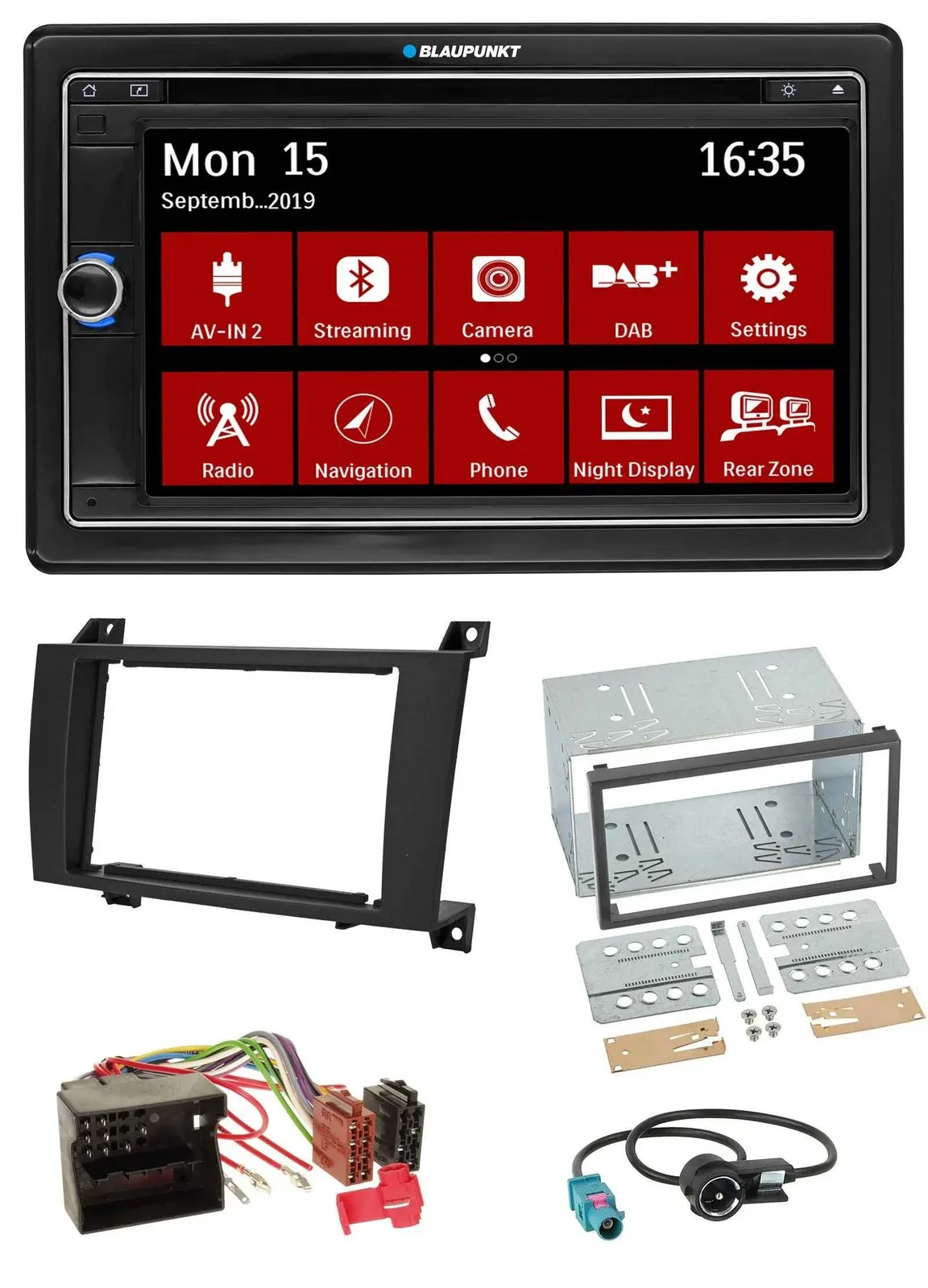 Автомагнитола для Mercedes SLK R171 Blaupunkt 2DIN, Bluetooth, DAB, USB, DVD, MP3