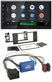 Kenwood DAB Bluetooth USB MP3 2DIN Autoradio für BMW X5 E53 5er E39 Rundpin Akti