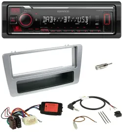 Автомагнитола Kenwood Bluetooth, USB, DAB, для Honda Civic 2001–2003, серебристая
