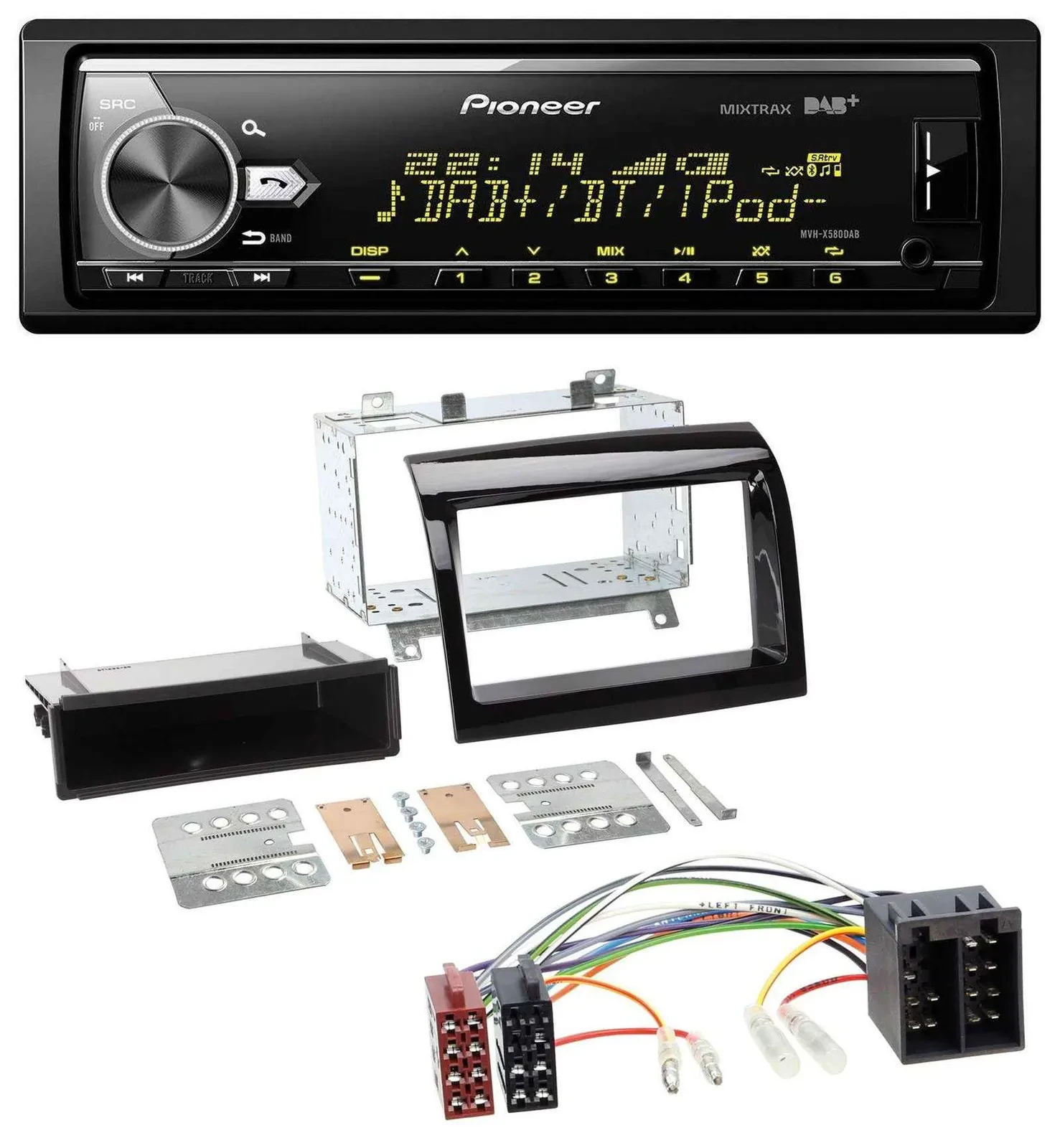 Автомагнитола Pioneer Bluetooth, USB, DAB, MP3 для Peugeot Boxer / Citroen Jumper / Fiat Ducato