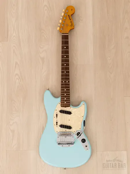 Электрогитара Fender Mustang 1965 Vintage Reissue MG65 SS Daphne Blue w/gigbag Japan 2011