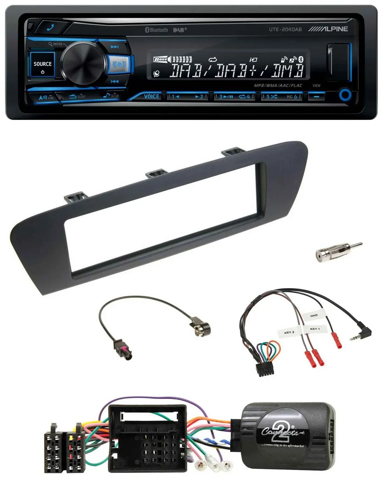 Alpine USB Bluetooth DAB Lenkrad Autoradio für Renault Grand Scenic ab 2009 Scen