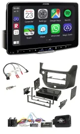 Alpine Bluetooth Lenkrad USB DAB Autoradio für Honda Jazz ab 2014 dunkelgrau