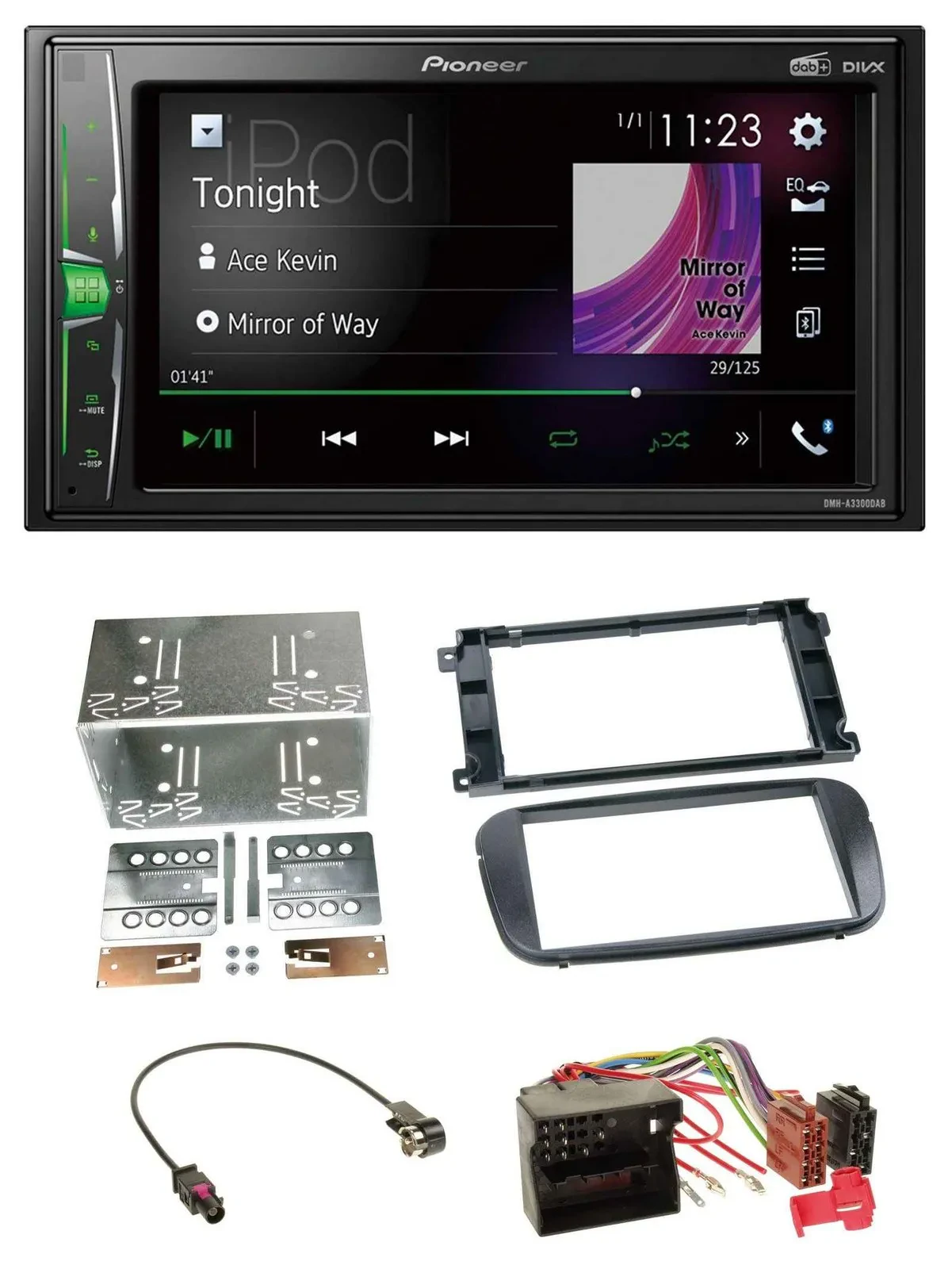 Pioneer 2DIN MP3 DAB USB Bluetooth Autoradio für Ford S-Max Mondeo ab 2007 Profi