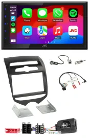 JVC Bluetooth 2DIN Lenkrad DAB USB Autoradio für Hyundai ix20 ab 2010 man. Klima