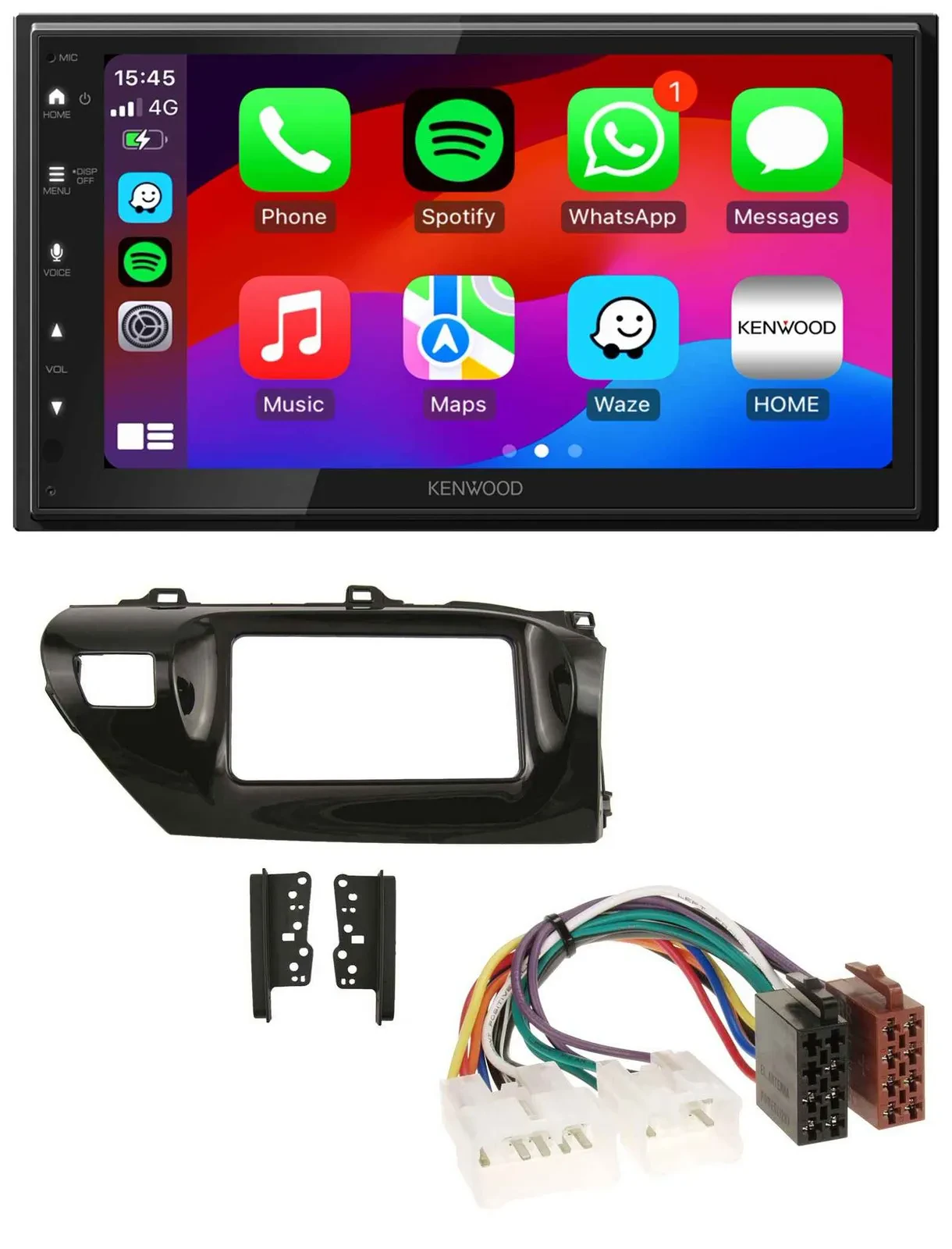 Kenwood MP3 USB DAB 2DIN Bluetooth Autoradio für Toyota Hilux (2015-2020)