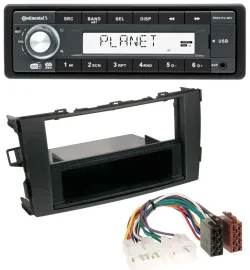 Continental MP3 AUX USB DAB 1DIN Autoradio für Toyota Auris (ab 2007)