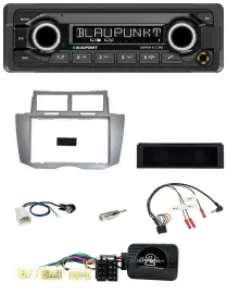 Blaupunkt Bluetooth DAB Lenkrad USB Autoradio für Toyota Yaris 2007-2011 silber